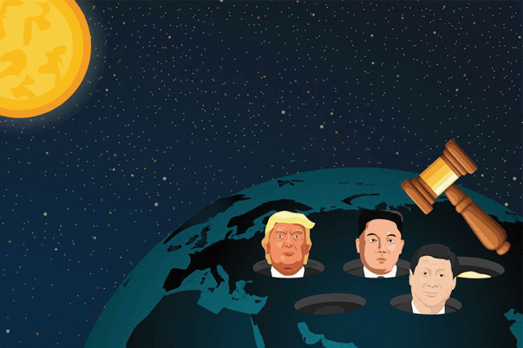donald trump  kim jong un and xi jinping