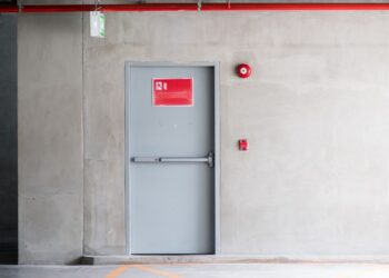 Photo of fire exit door, Sequoia exodus